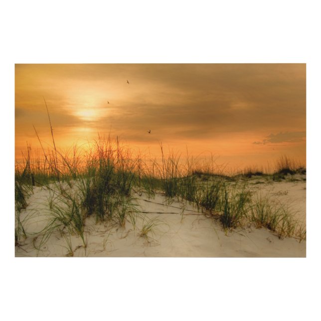 Seagulls at Sunrise Wood Wall Art (Front)