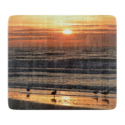 Seagulls at Sunset Cutting Board