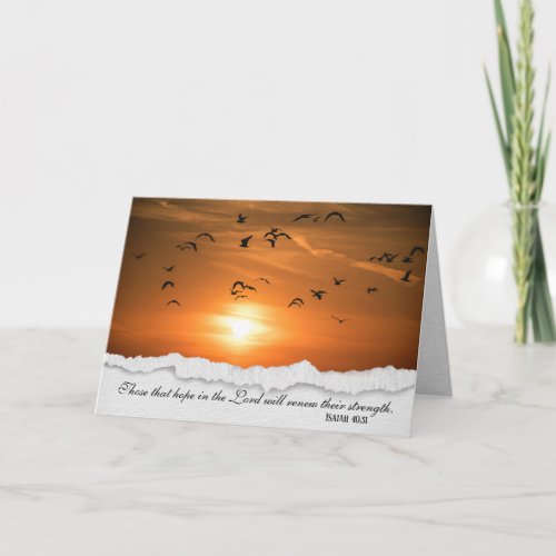 Seagulls At Sunset Sympathy Card