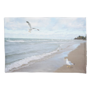 Seagulls at the Beach Pillow Case