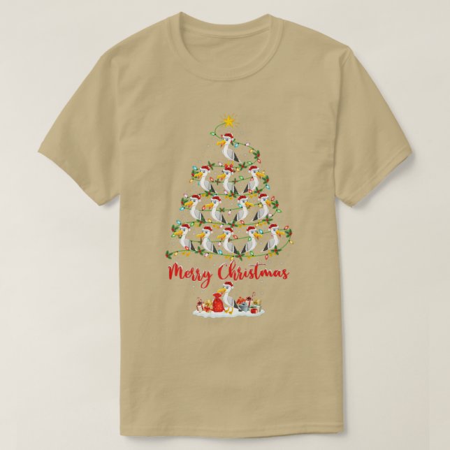 Seagulls Bird Lover Matching Santa Seagulls Christ T-Shirt (Design Front)