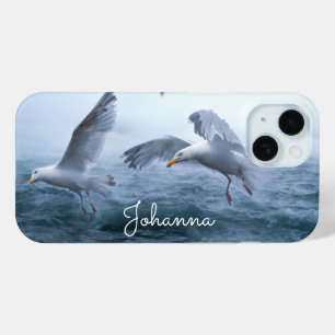 Seagulls Flight over the Sea iPhone 15 Case
