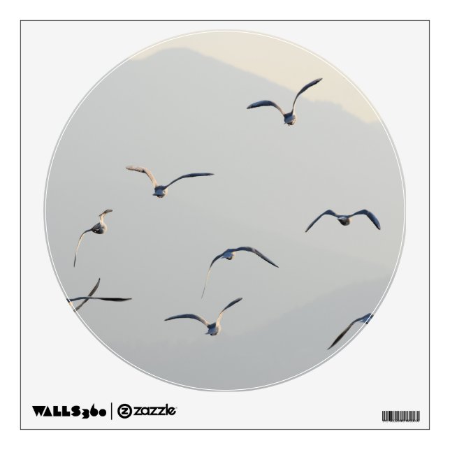 Seagulls Flying Wall Decal (Front)