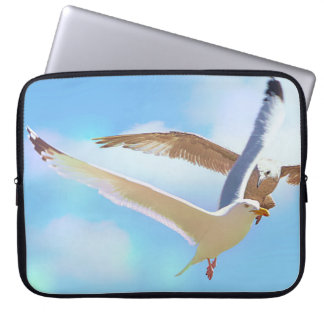 Seagulls In Flight Computer Sleeve