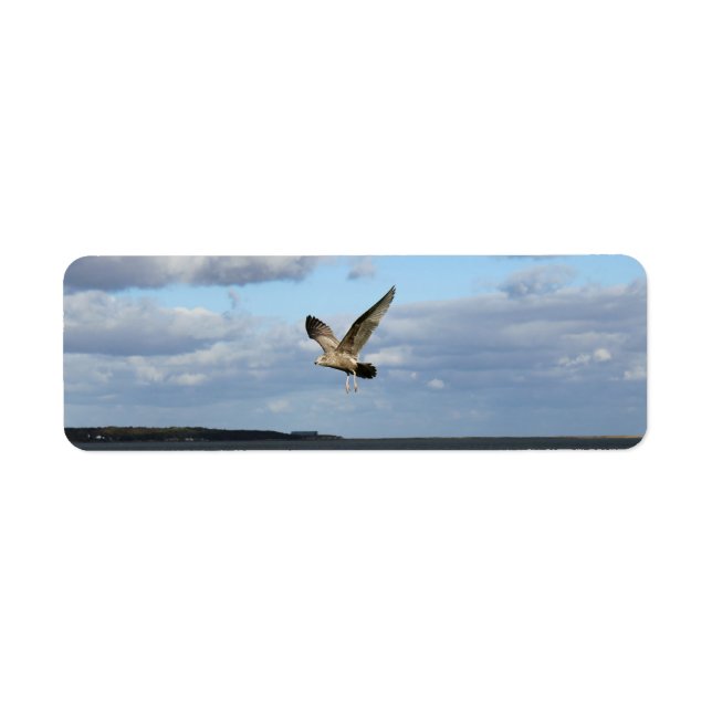 Seagulls in Flight Label (Front)
