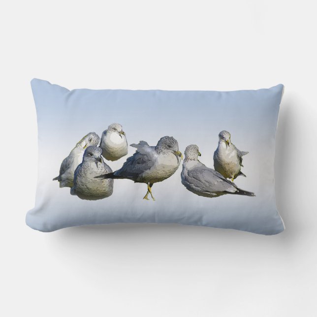 Seagulls Lumbar Pillow (Front)