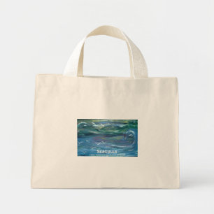 seagulls mini tote bag