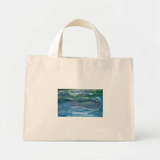 seagulls mini tote bag