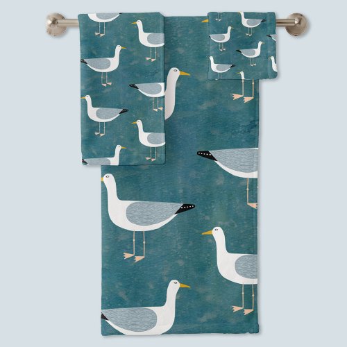 Seagulls Nautical Bath Towel Set