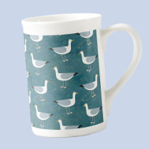 Seagulls Nautical Bone China Mug