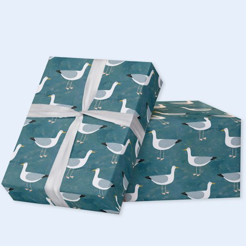 Seagulls Nautical Wrapping Paper