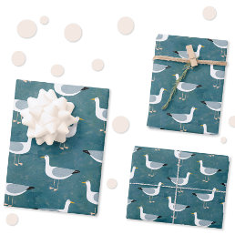 Seagulls Nautical Wrapping Paper Sheets
