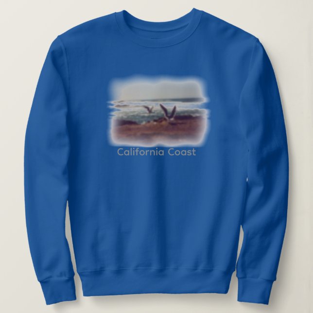 Seagulls on California Coast Sweatshirt (Design Front)