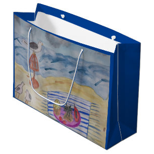 Seagulls On The Beach Large Gift Bag