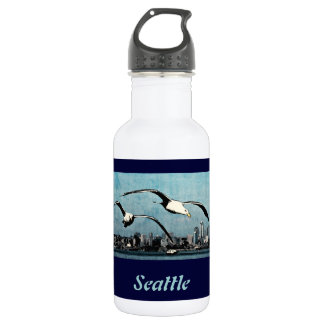 Seagulls Over Seattle Liberty Stainless Steel Water Bottle