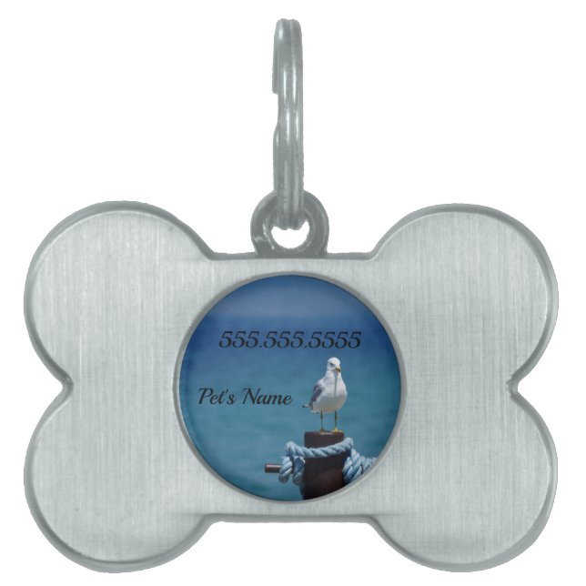 Seagulls Paradise At Mackinac Pet Name Tag (Front)