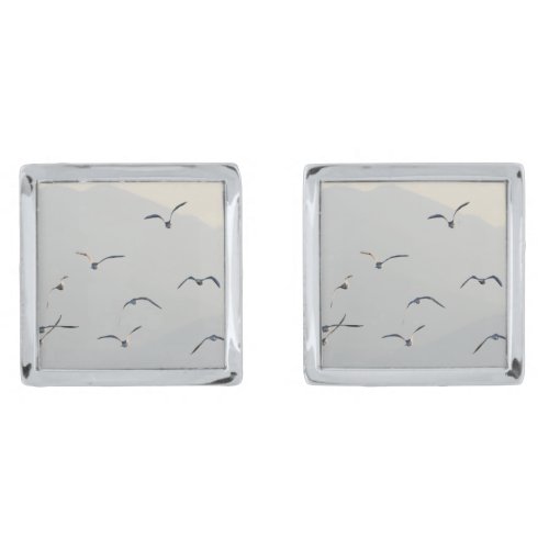 Seagulls Silver Cufflinks