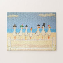 Seagulls with Hats