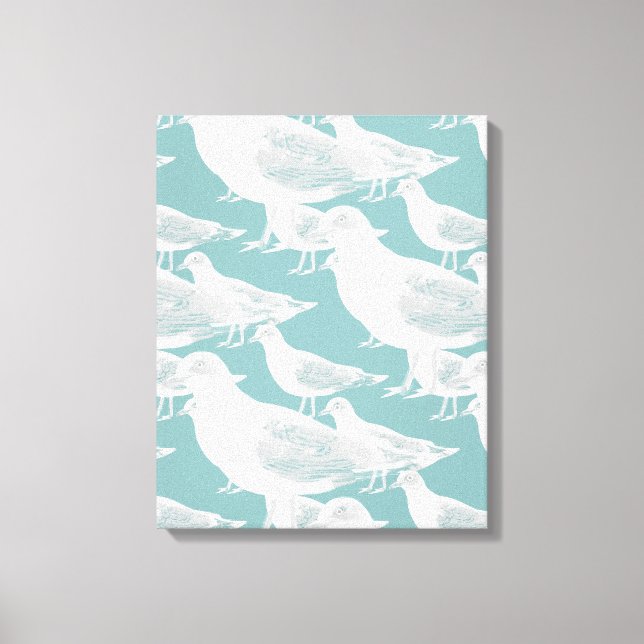 Seagulls You Choose Background Color Canvas Print (Front)