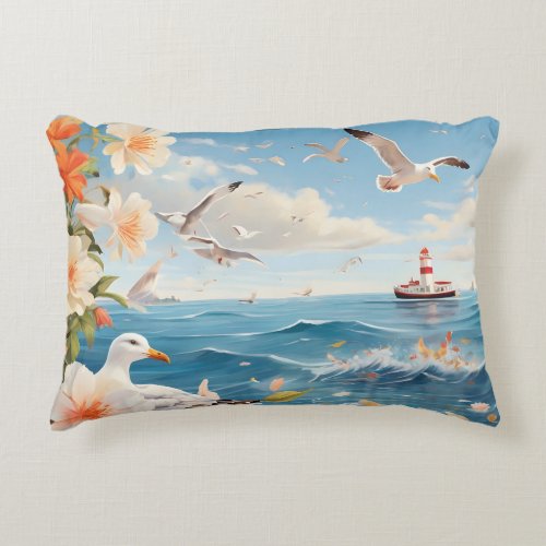 Seaguls Treasure Accent Pillow