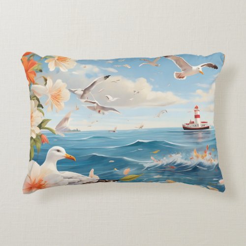 Seaguls Treasure  Accent Pillow