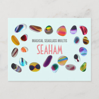 Seaham Seaglass Multis Post Card