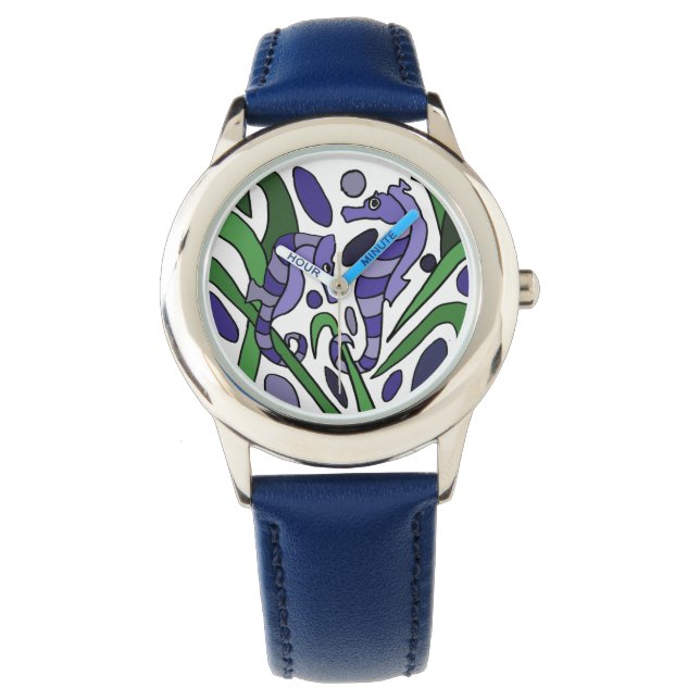Seahorse Abstract Art Watch (Front)