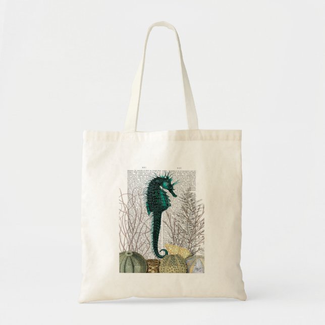 SeaHorse and Sea Urchins Tote Bag (Front)