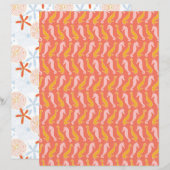 seahorse and shells paper pattern (Front/Back)