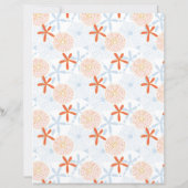 seahorse and shells paper pattern (Back)