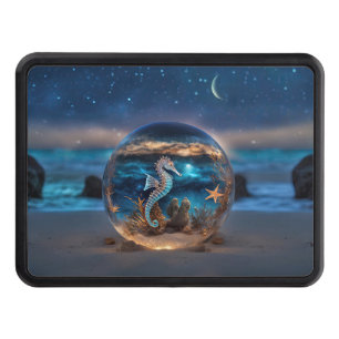 Seahorse and Starfish Ocean Beach Orb Hitch Cover