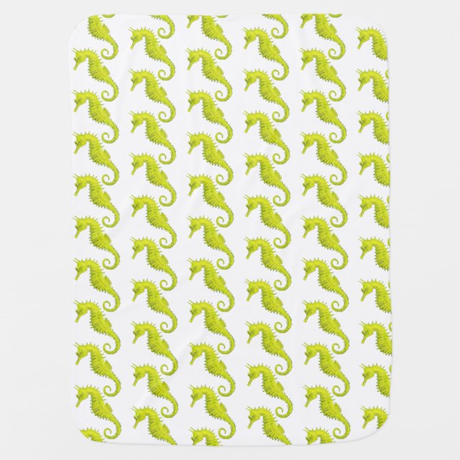 Seahorse Baby Blanket (Front)