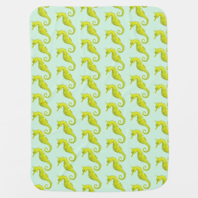 Seahorse Baby Blanket (Front)