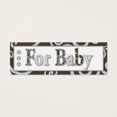 Seahorse Baby Boy Gift Tag Business Card Template