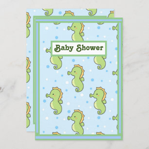 Seahorse Baby Shower Invitation