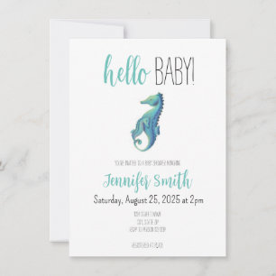 Seahorse Baby Shower Invitation