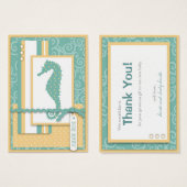 Seahorse Baby Thank You Notecard (Front & Back)