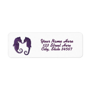 Seahorse Beach Return Address Label