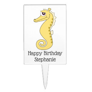 Seahorse Birthday Cake Topper