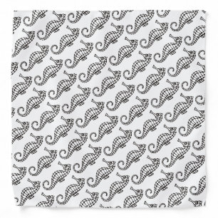 Seahorse Black Bandana