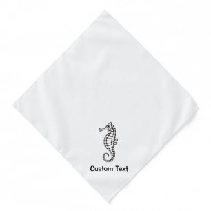 Seahorse Black Bandana