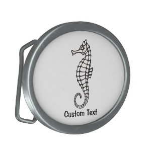 Seahorse Black Belt Buckle