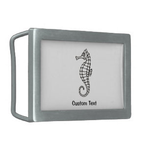Seahorse Black Belt Buckle