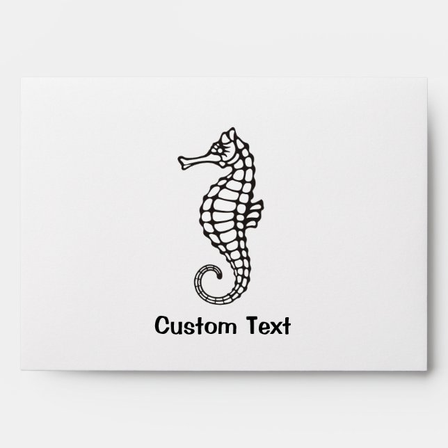 Seahorse Black Envelope (Front)