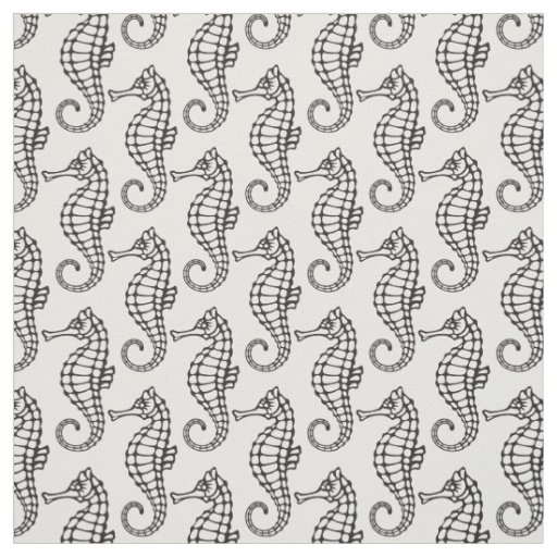 Seahorse Black Fabric