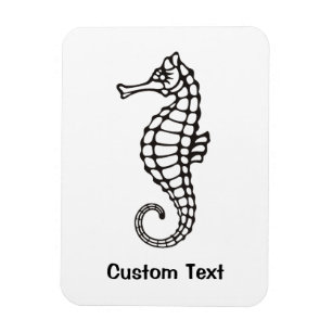 Seahorse Black Magnet