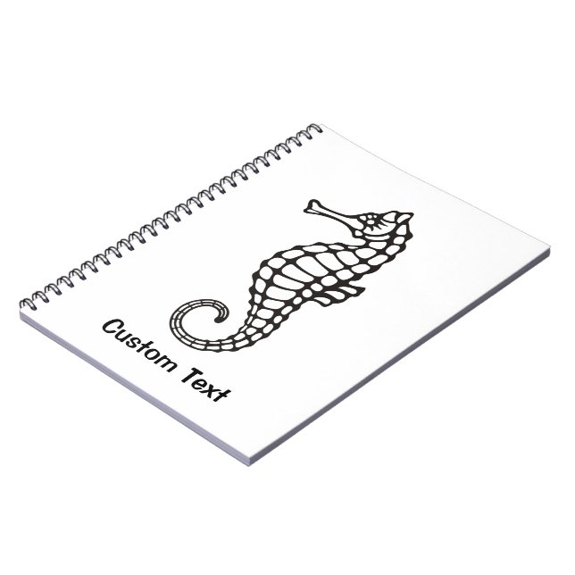 Seahorse Black Notebook (Left Side)