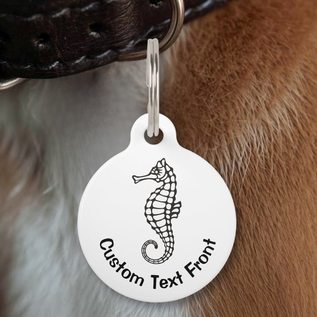 Seahorse Black Pet ID Tag (Creator Uploaded)