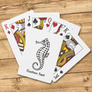Seahorse Black Poker Cards