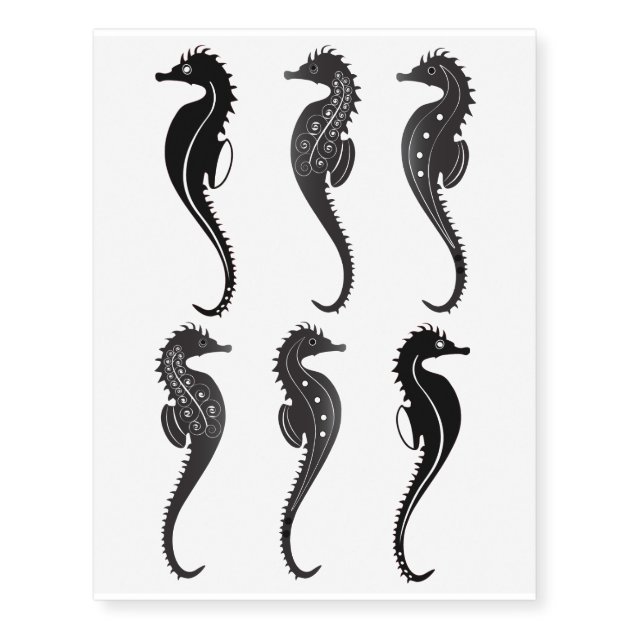 Stylized Graphic Seahorse Silhouette Illustration Of Sea Life Sketch For  Tattoo On Isolated White Background Vector Flat Icon Stock Illustration -  Download Image Now - iStock